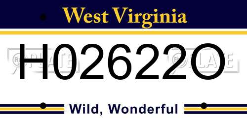 H02622O West Virginia License Plate