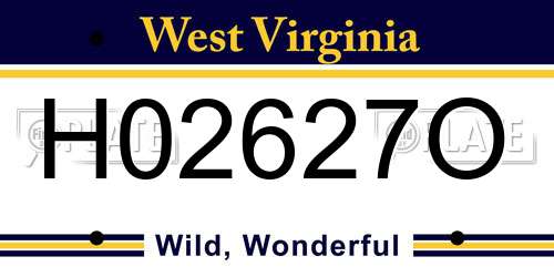 H02627O West Virginia License Plate