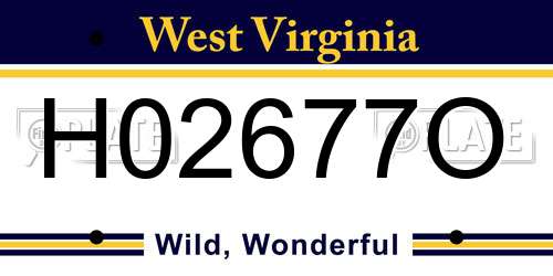 H02677O West Virginia License Plate