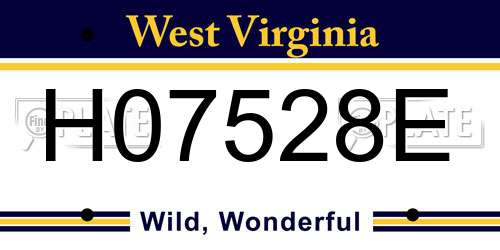 H07528E West Virginia License Plate