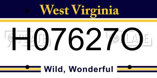H07627O West Virginia License Plate