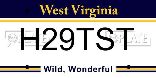 H29TST West Virginia License Plate