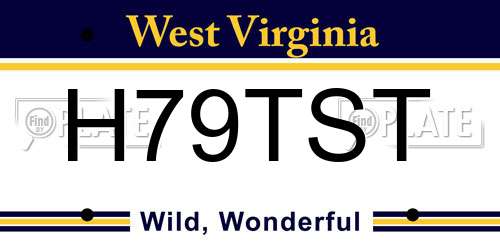 H79TST West Virginia License Plate