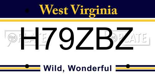 H79ZBZ West Virginia License Plate