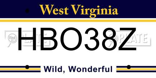 HBO38Z West Virginia License Plate