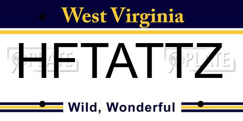 HFTATTZ West Virginia License Plate
