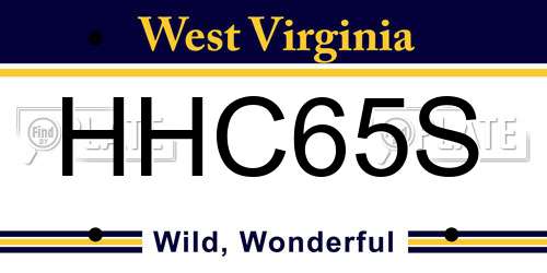 HHC65S West Virginia License Plate