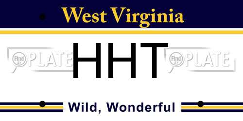 HHT West Virginia License Plate
