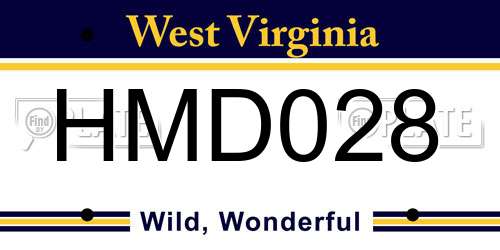 HMD028 West Virginia License Plate