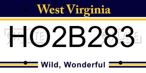 HO2B283 West Virginia License Plate