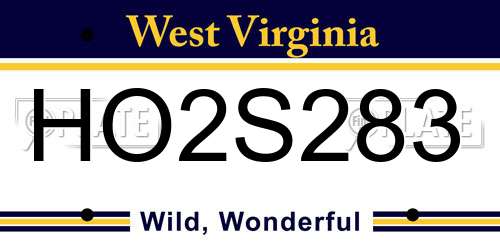 HO2S283 West Virginia License Plate