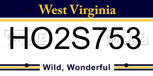 HO2S753 West Virginia License Plate