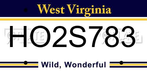 HO2S783 West Virginia License Plate