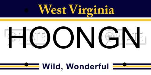 HOONGN West Virginia License Plate