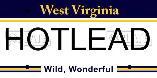 HOTLEAD West Virginia License Plate