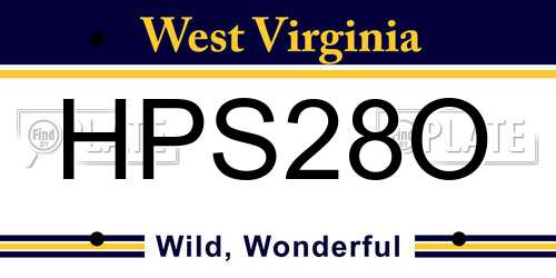 HPS28O West Virginia License Plate