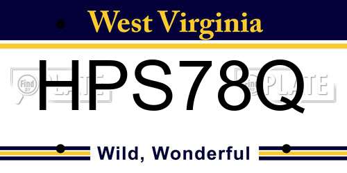 HPS78Q West Virginia License Plate