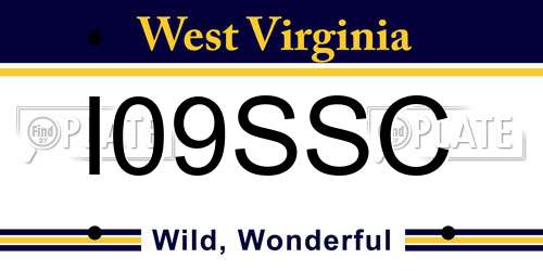 I09SSC West Virginia License Plate