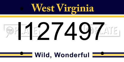 I127497 West Virginia License Plate
