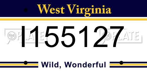 I155127 West Virginia License Plate