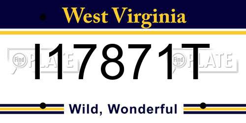 I17871T West Virginia License Plate