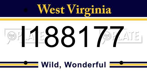 I188177 West Virginia License Plate