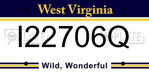 I22706Q West Virginia License Plate