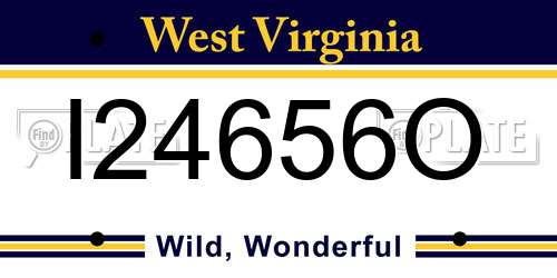 I24656O West Virginia License Plate