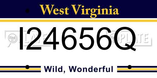 I24656Q West Virginia License Plate