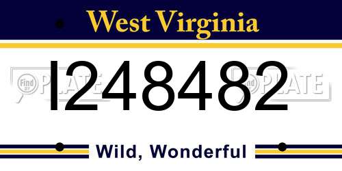 I248482 West Virginia License Plate