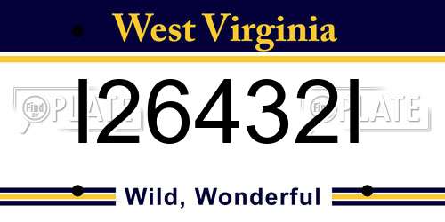 I26432I West Virginia License Plate