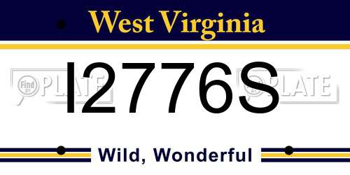 I2776S West Virginia License Plate