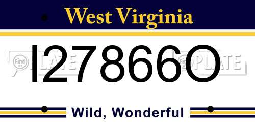 I27866O West Virginia License Plate