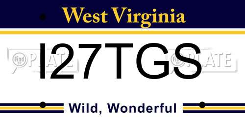 I27TGS West Virginia License Plate