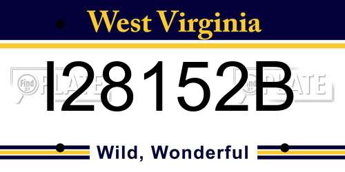 I28152B West Virginia License Plate