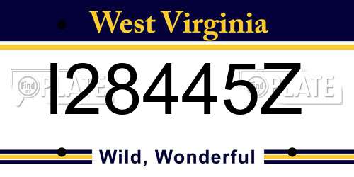 I28445Z West Virginia License Plate