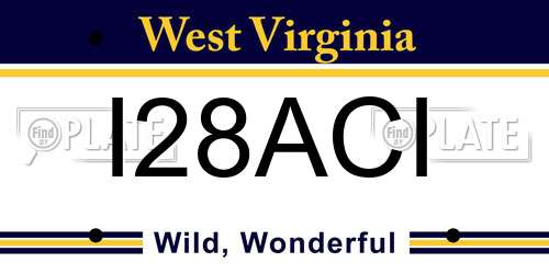 I28ACI West Virginia License Plate