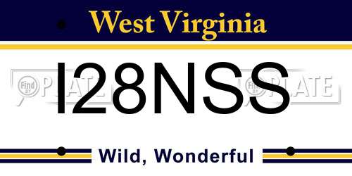 I28NSS West Virginia License Plate