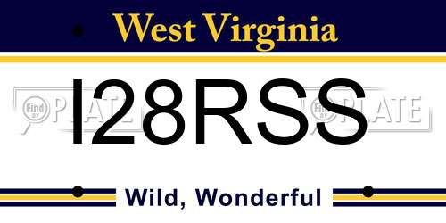 I28RSS West Virginia License Plate
