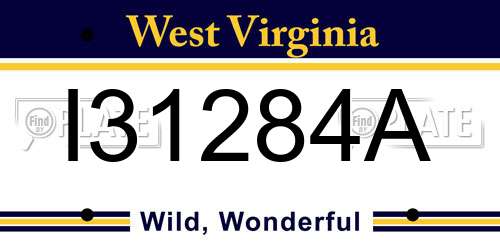 I31284A West Virginia License Plate