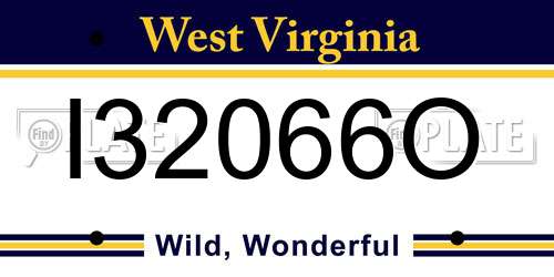 I32066O West Virginia License Plate