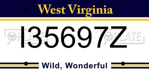 I35697Z West Virginia License Plate