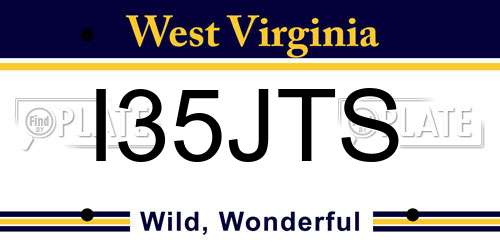 I35JTS West Virginia License Plate