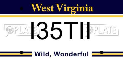 I35TII West Virginia License Plate