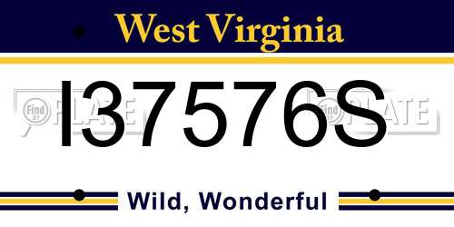 I37576S West Virginia License Plate