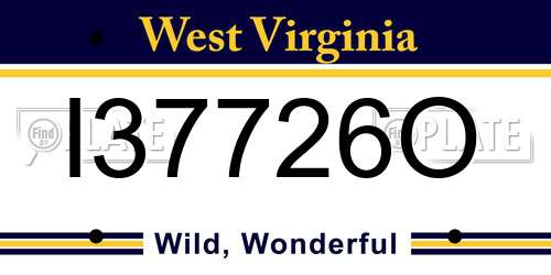 I37726O West Virginia License Plate
