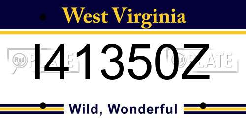I41350Z West Virginia License Plate
