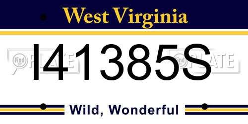 I41385S West Virginia License Plate
