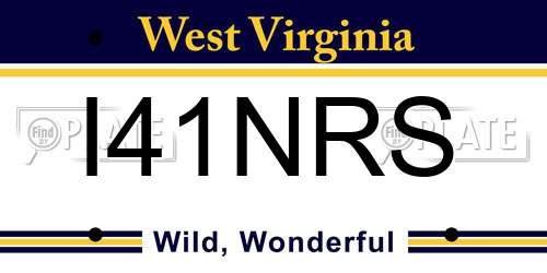 I41NRS West Virginia License Plate