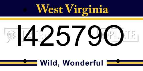 I42579O West Virginia License Plate